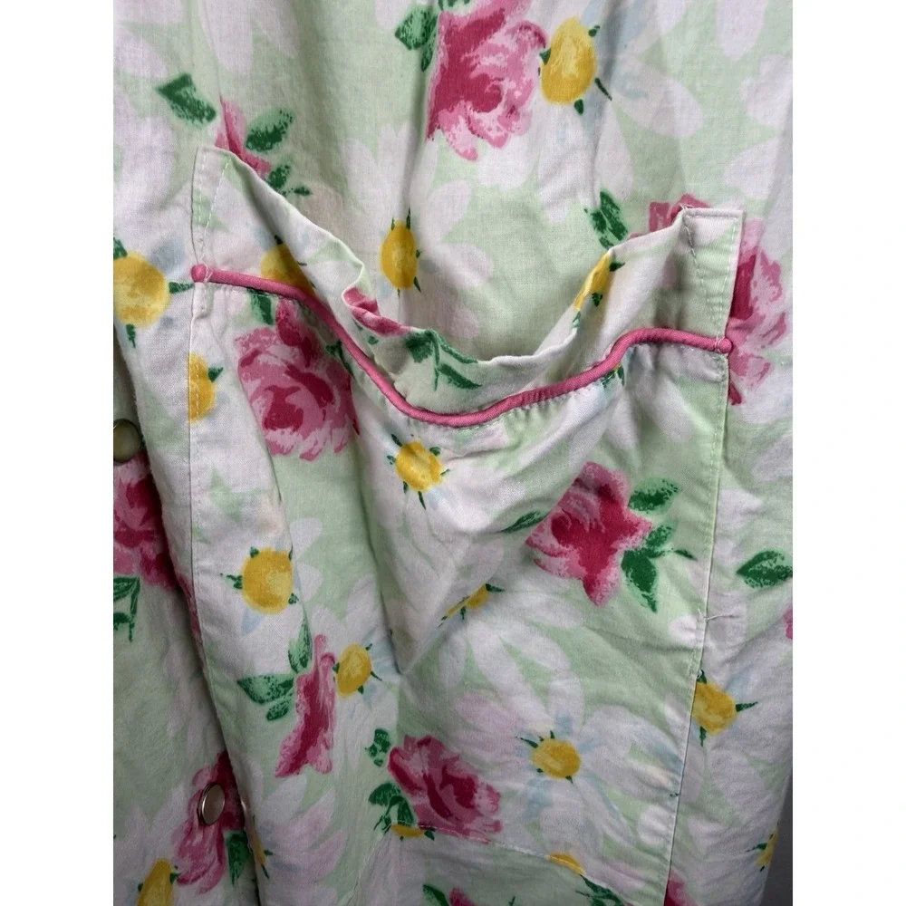 VTG Moon Dance Women's Nightgown Housecoat 2X Pink Floral Granny Cottage‎ Sleep